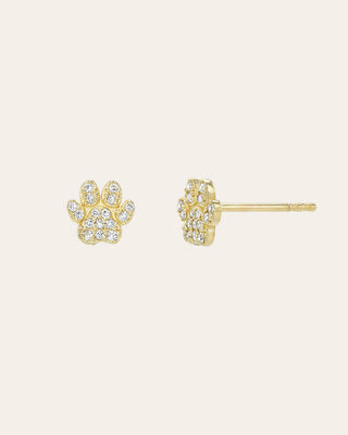 Diamond Paw Stud Earring