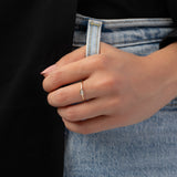 Pear Bezel Diamond Ring - Size 6