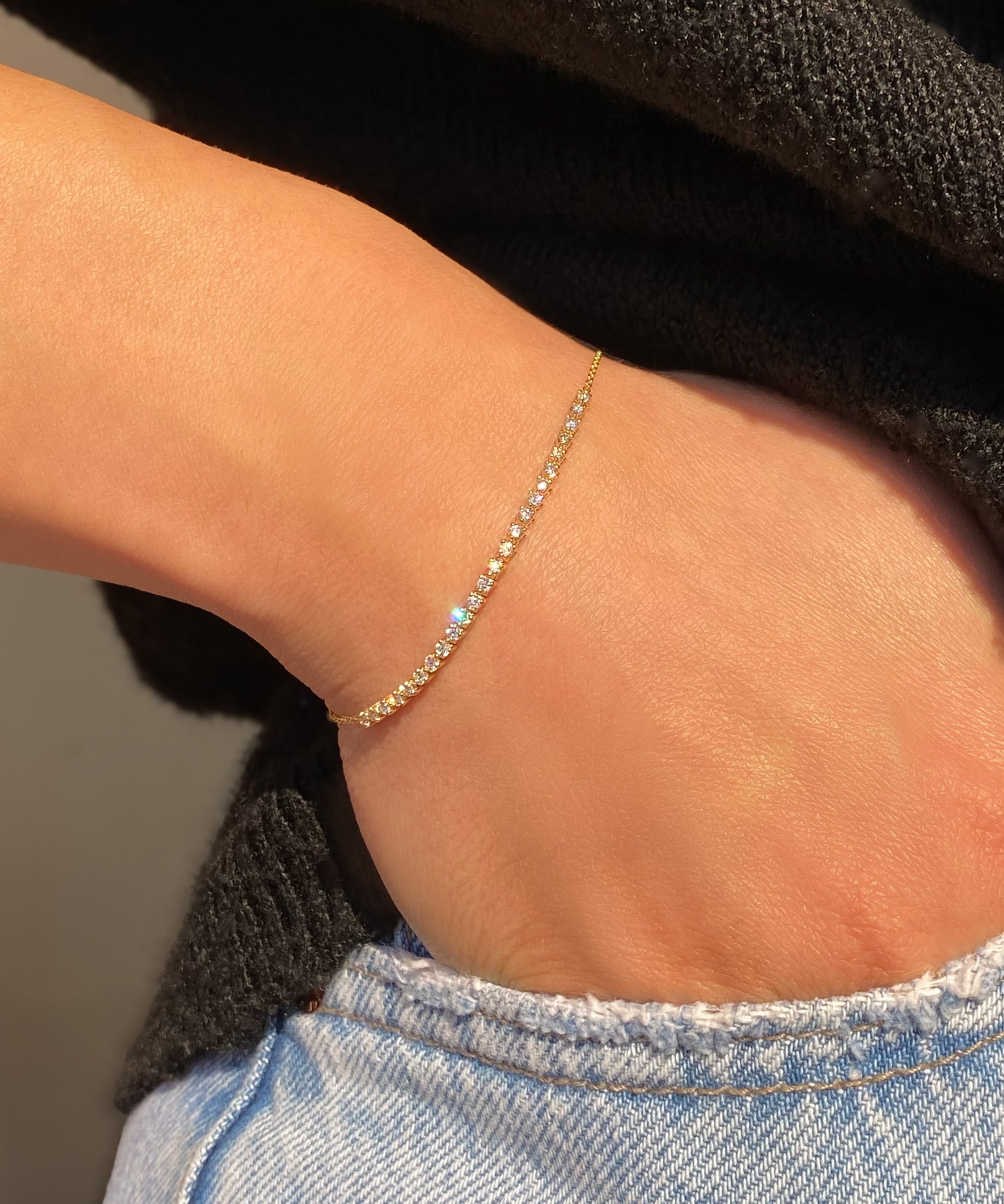 Diamond Row Tennis Bracelet Tennis Zoe Lev Jewelry