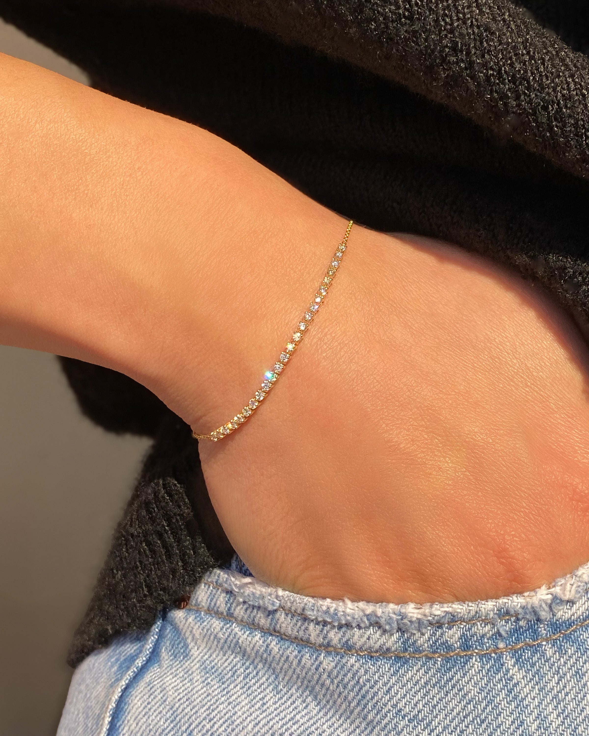 Diamond Row Tennis Bracelet Tennis Bracelets Zoe Lev Jewelry