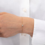 Diamond Set Flower Bracelet SAMPLE SALE Zoe Lev Jewelry