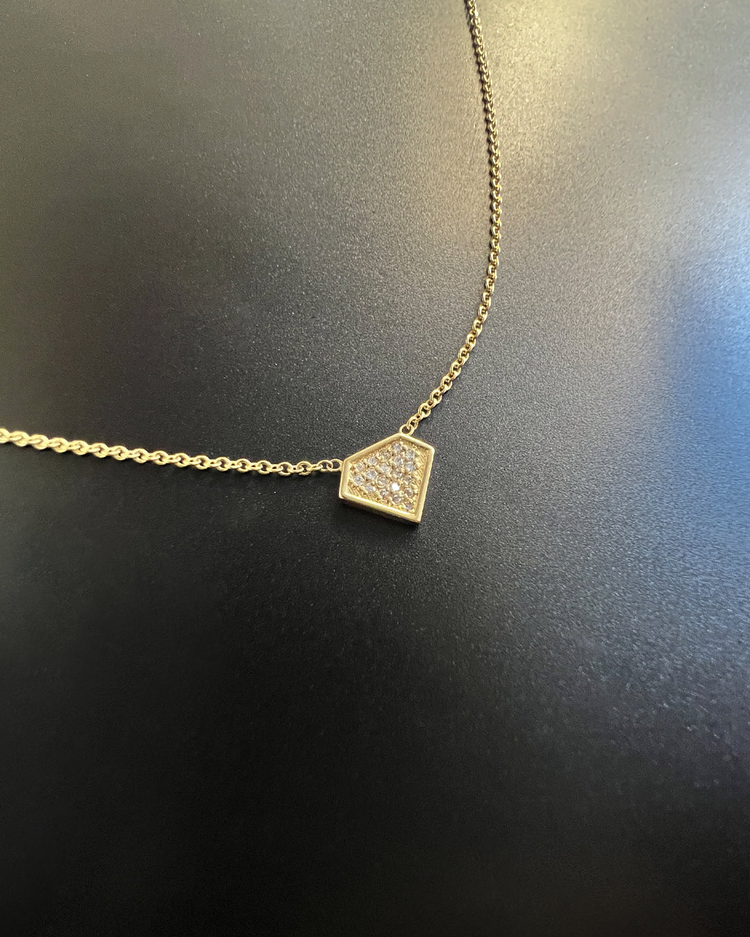 Diamond Shaped Diamond Pave Necklace SAMPLE SALE Zoe Lev Jewelry