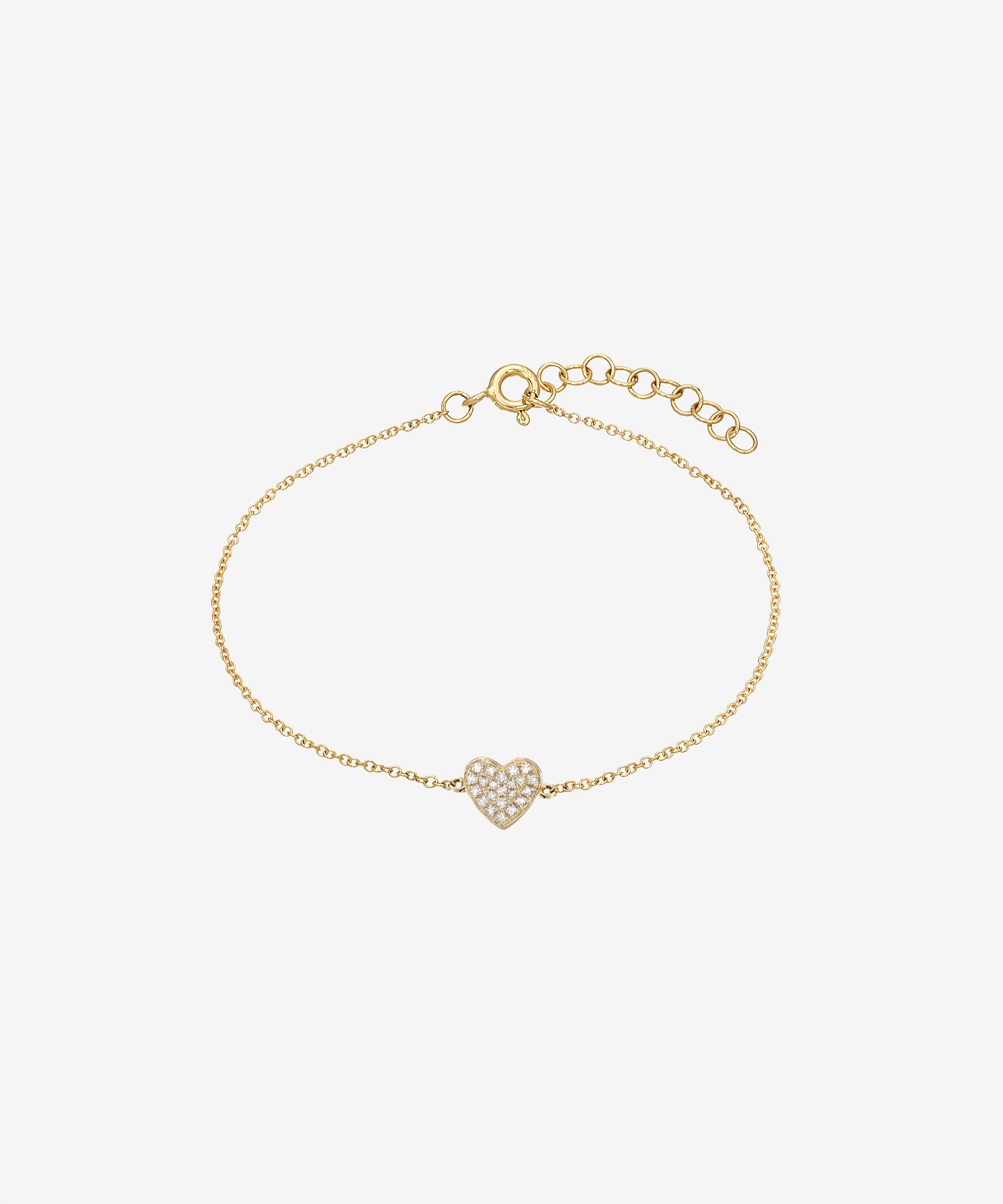 Diamond Heart Bracelet Zoe Lev Jewelry