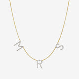 Diamond Spaced Initial Necklace