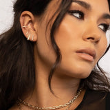 Diamond Square Huggie Earrings SAMPLE SALE Zoe Lev Jewelry