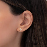 Diamond Star Stud Earrings - Single SAMPLE SALE Zoe Lev Jewelry