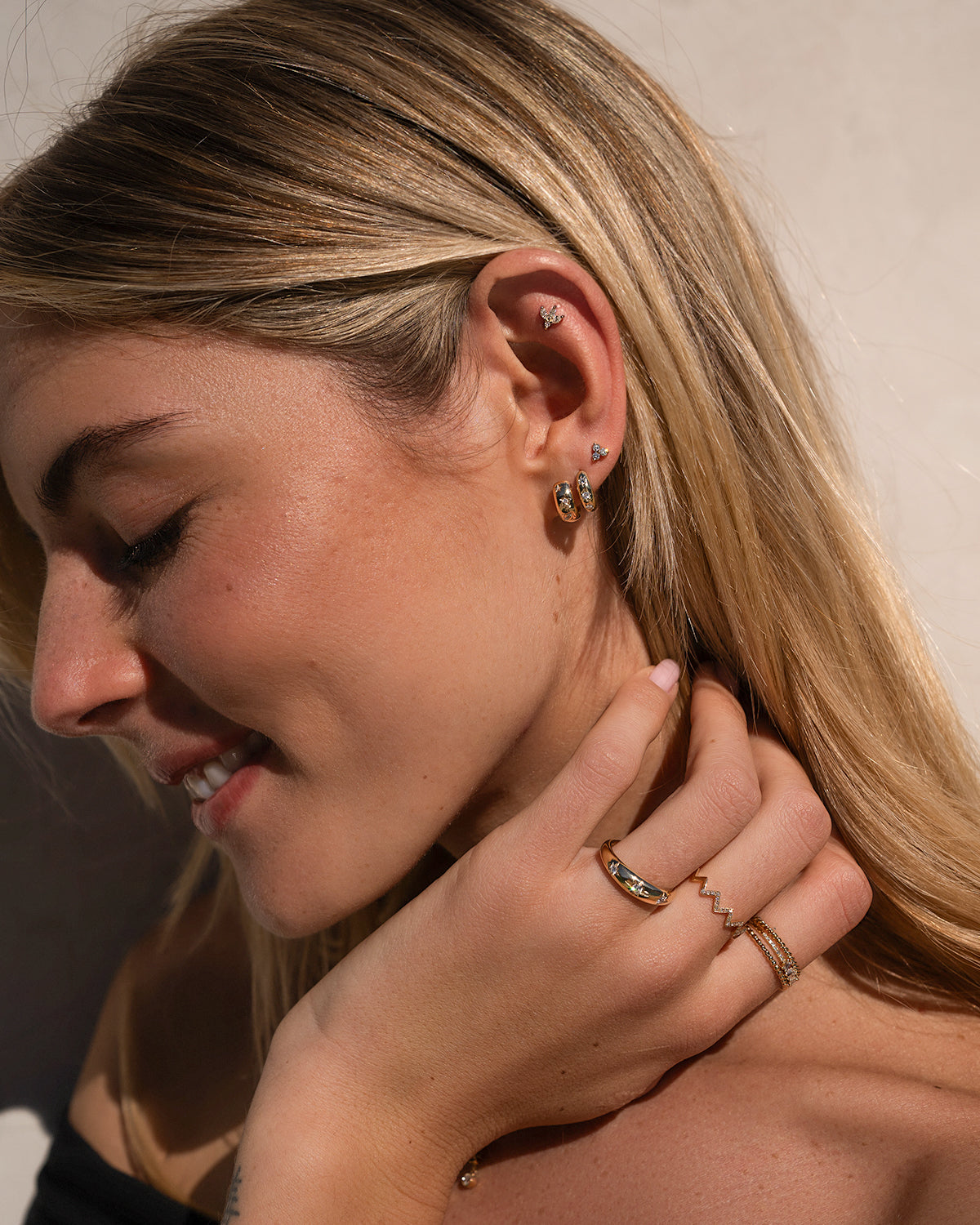 Domed Starburst Ring Zoe Lev Jewelry