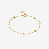 Diamond Station Anklet Zoe Lev Jewelry