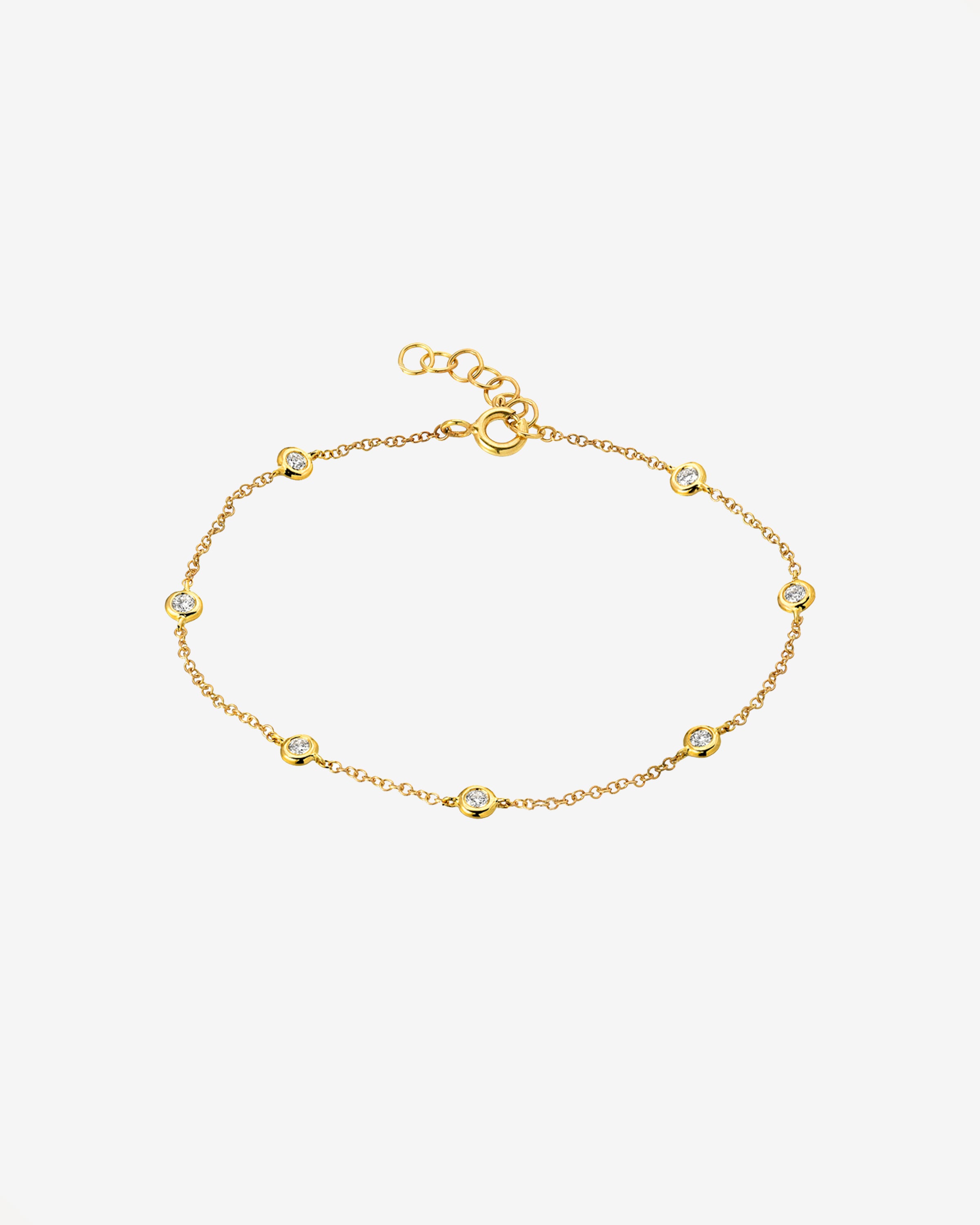 Diamond Station Anklet Zoe Lev Jewelry
