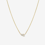 Diamond Toi et Moi Necklace Zoe Lev Jewelry