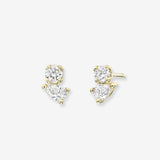 Diamond Toi et Moi Stud Earrings Studs Zoe Lev Jewelry