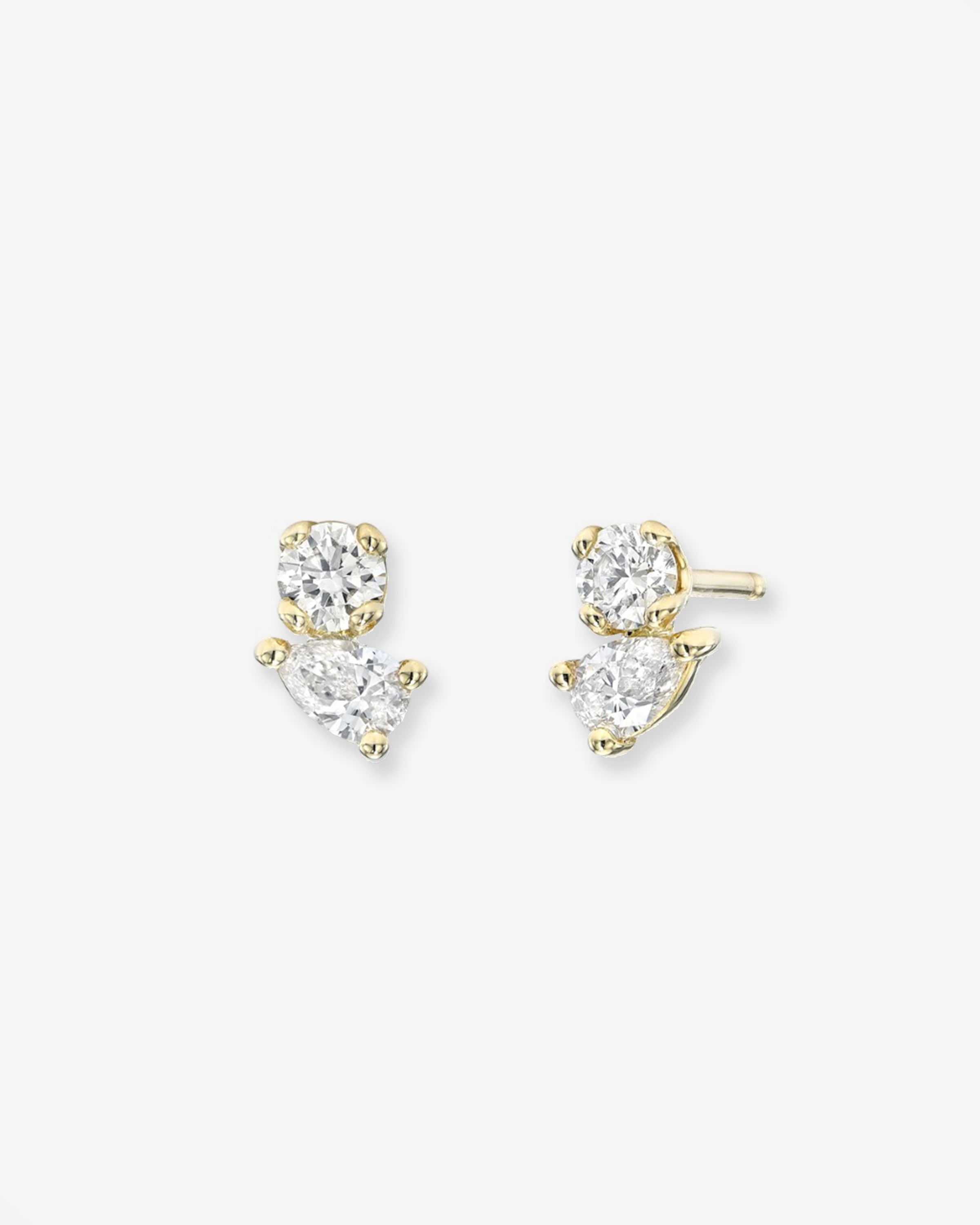 Diamond Toi et Moi Stud Earrings Studs Zoe Lev Jewelry
