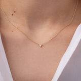 Diamond Trillion Necklace Zoe Lev Jewelry