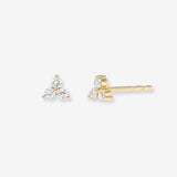 Diamond Trio Stud Earrings Zoe Lev Jewelry