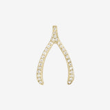 Diamond Wishbone Pendant Zoe Lev Jewelry