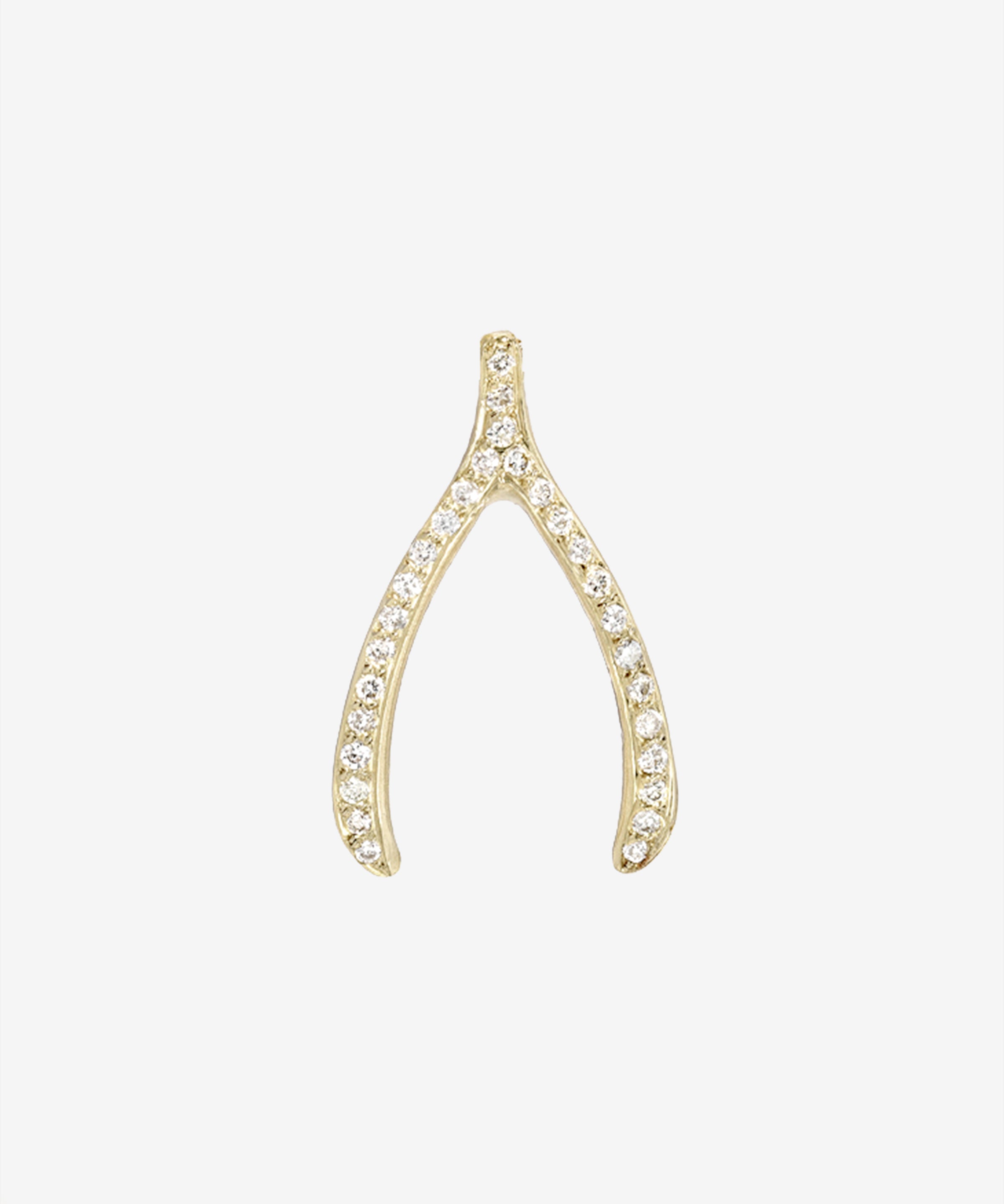 Diamond Wishbone Pendant Zoe Lev Jewelry