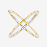 Diamond X Ring Zoe Lev Jewelry