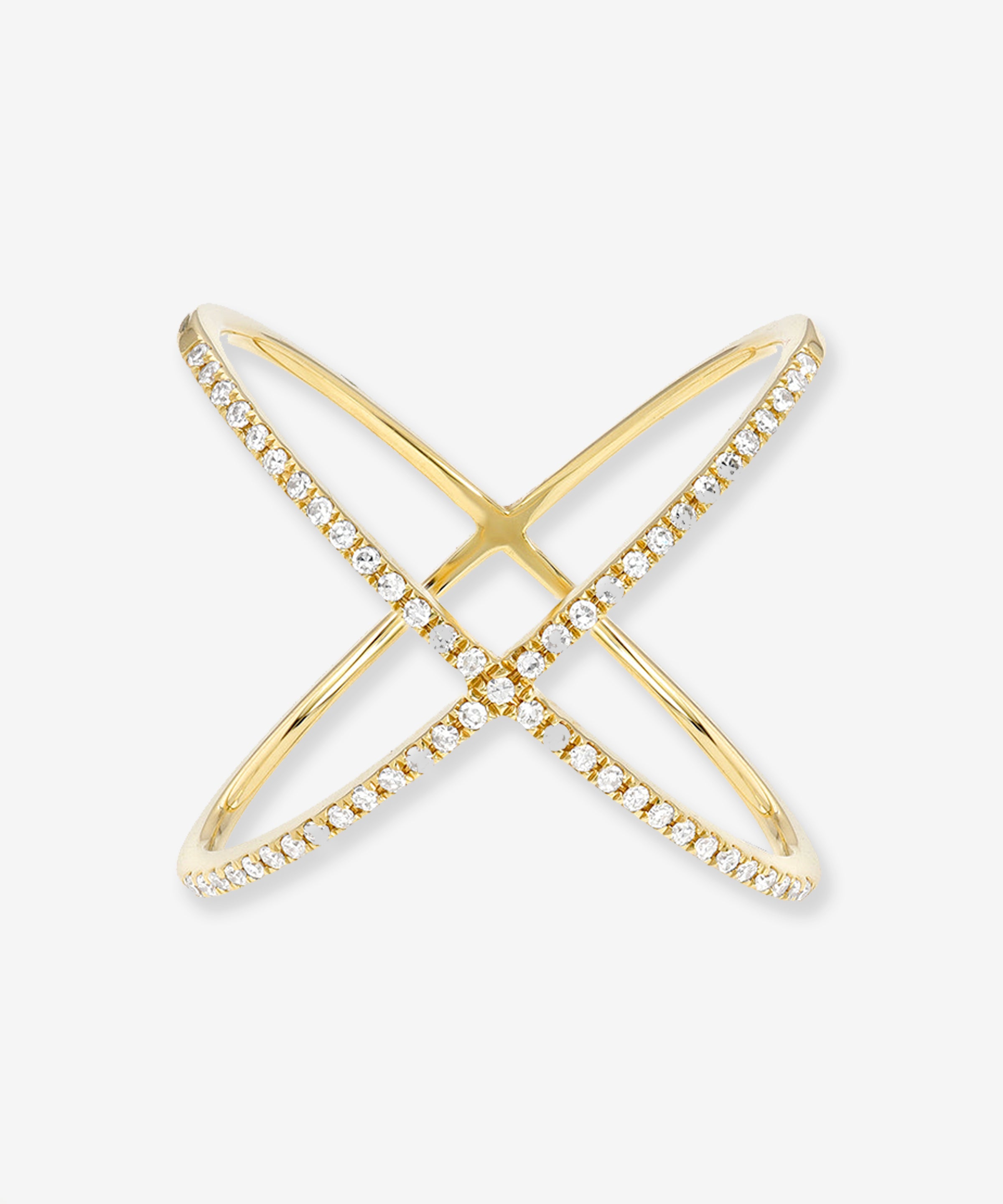 Diamond X Ring Zoe Lev Jewelry