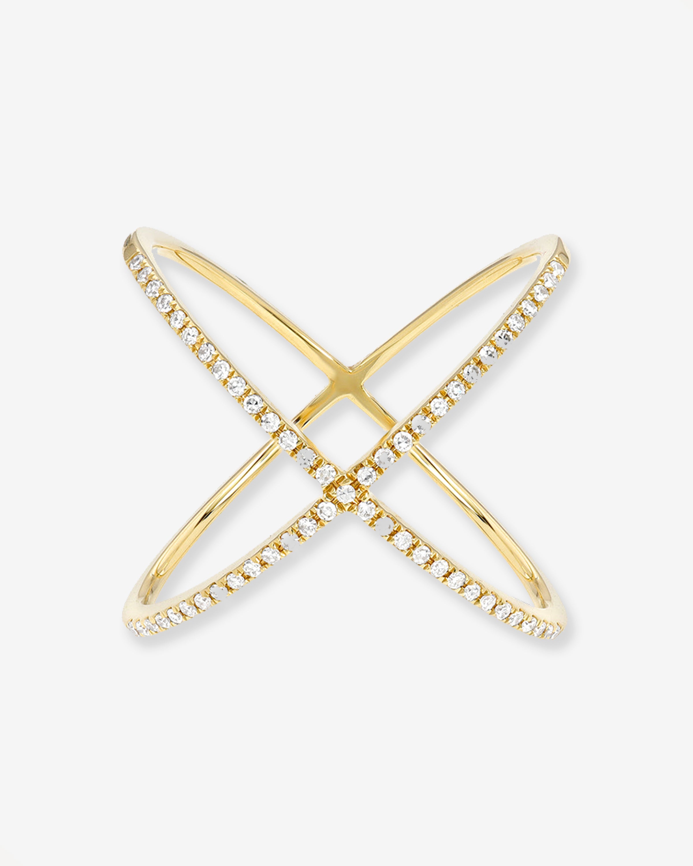 Diamond X Ring Zoe Lev Jewelry