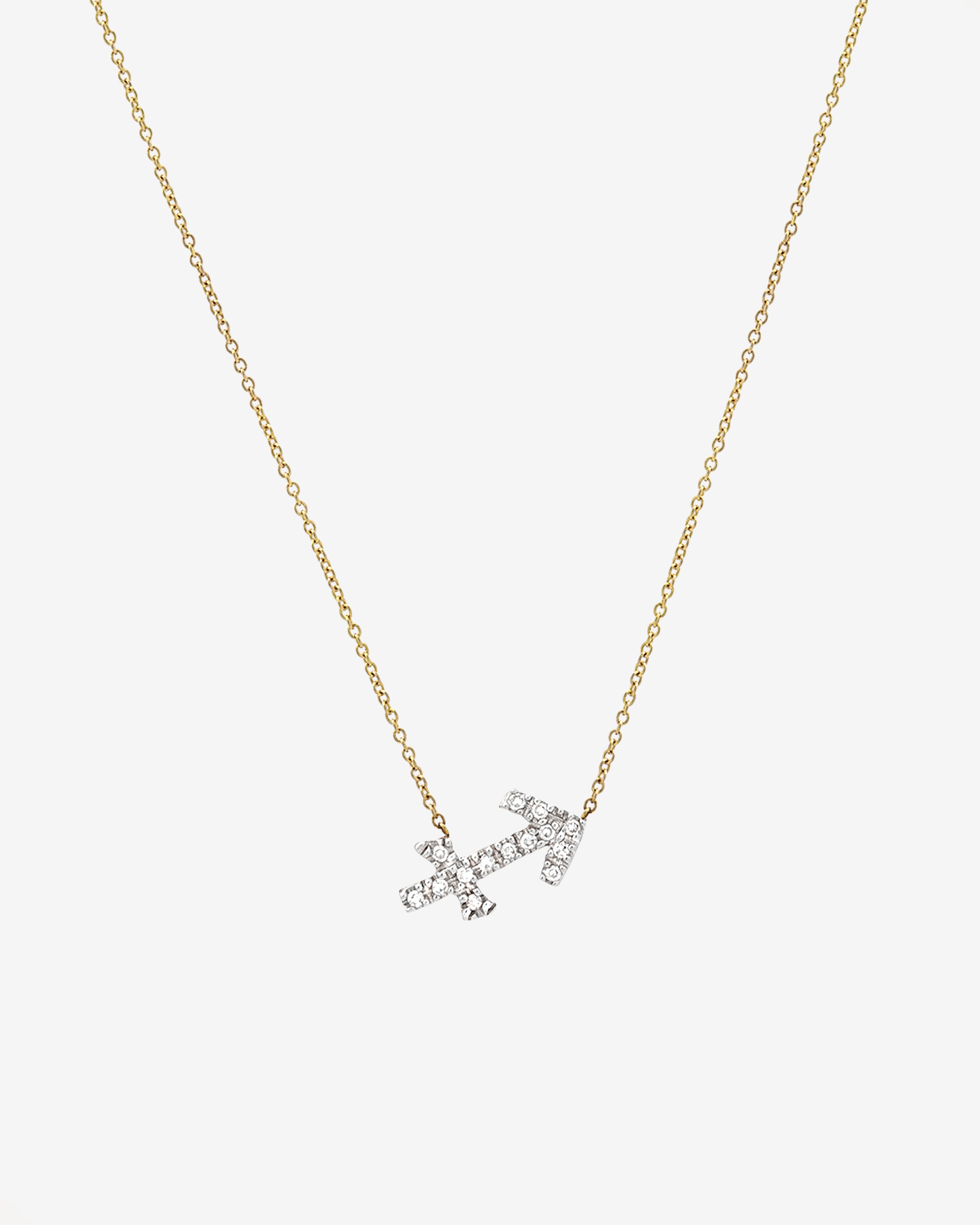Diamond Zodiac Sign Necklace Personalized Zoe Lev Jewelry