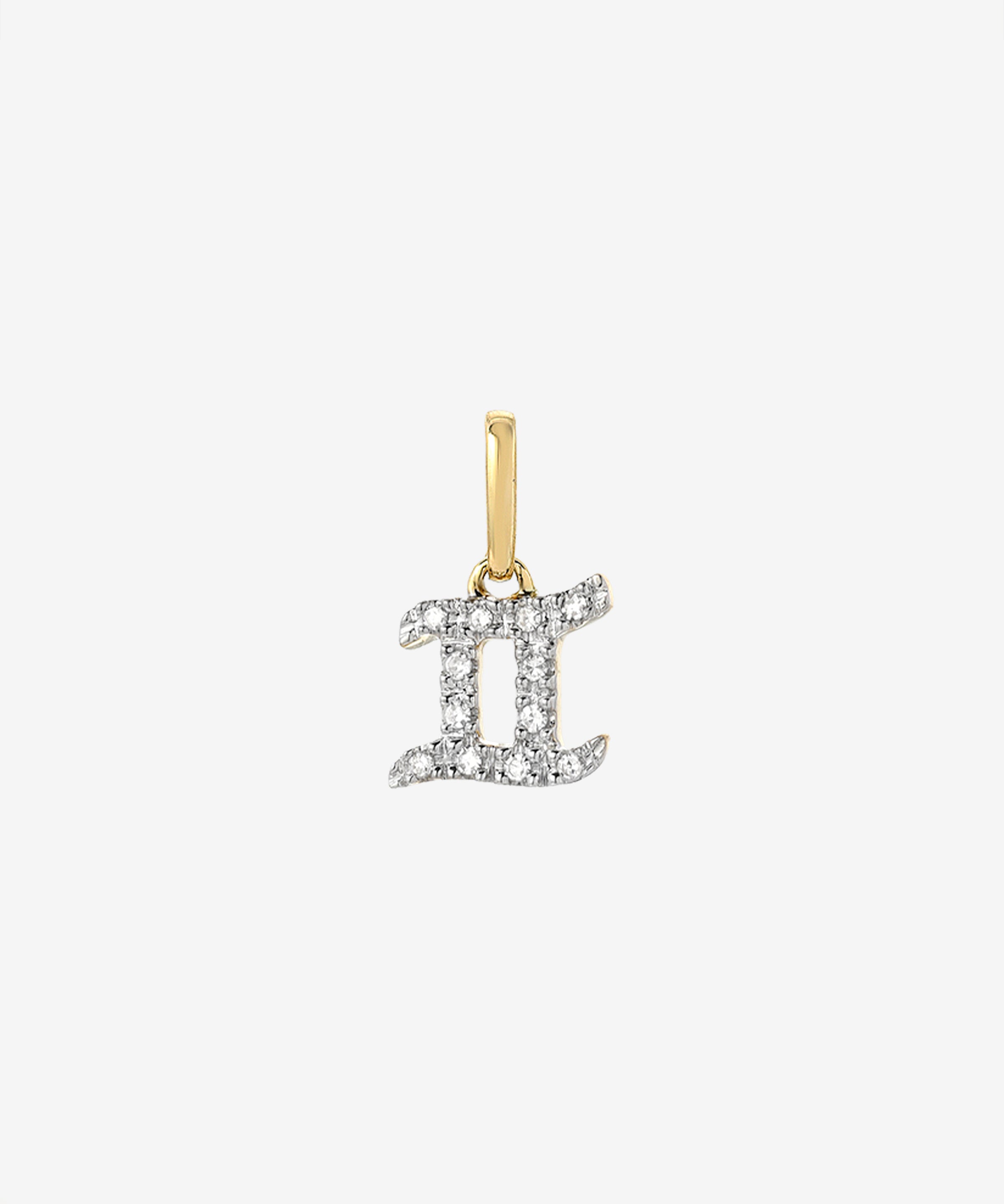 Diamond Zodiac Sign Pendant Personalized Zoe Lev Jewelry