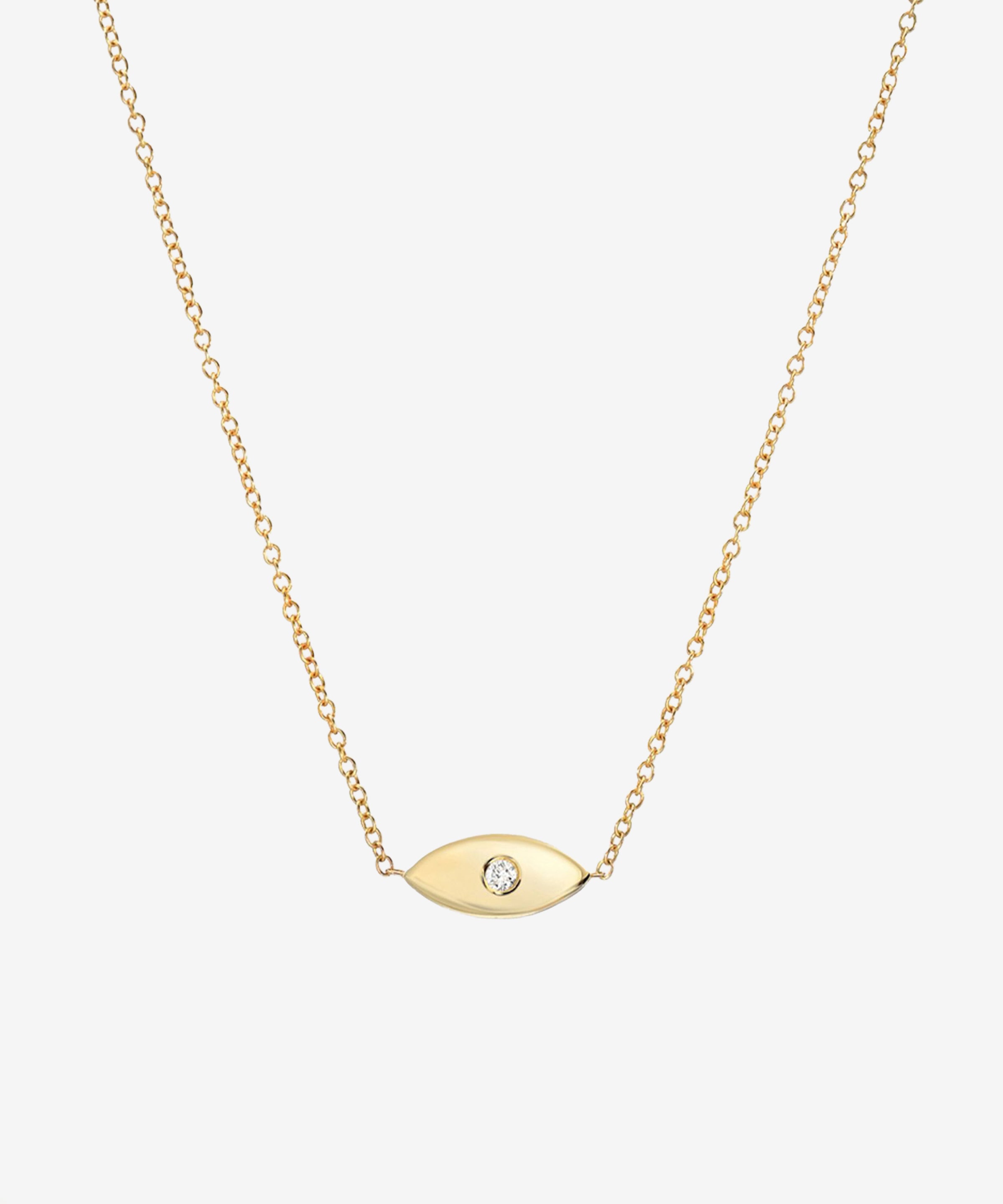 Diamond Evil Eye Necklace Zoe Lev Jewelry