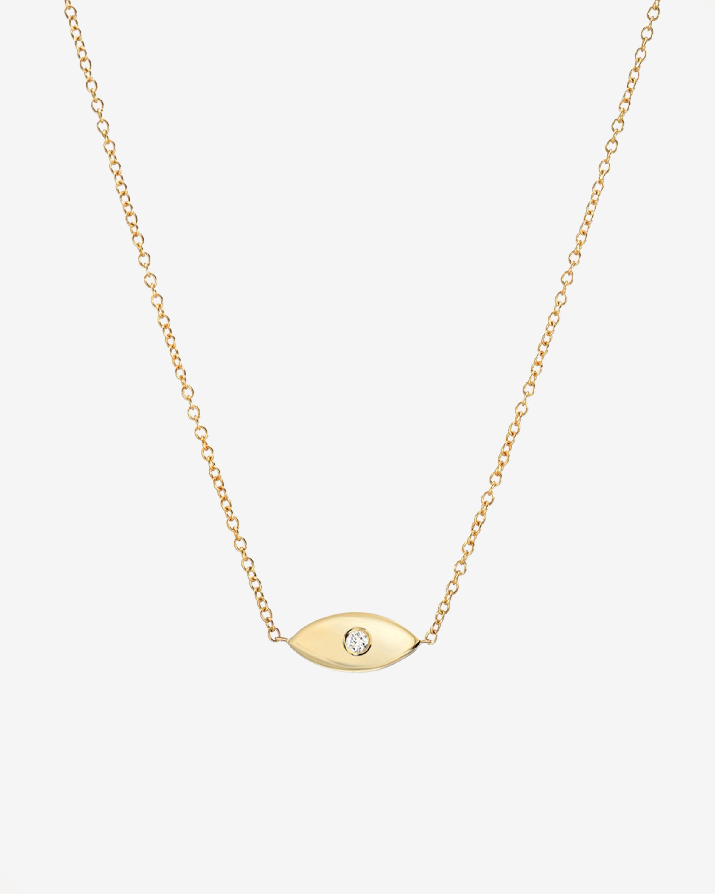 Diamond Evil Eye Necklace Zoe Lev Jewelry