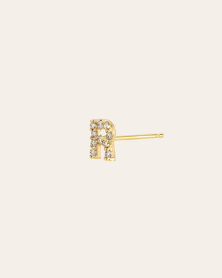 Diamond Initials Stud Earrings