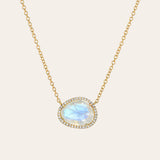 Diamond Moonstone Necklace Zoe Lev Jewelry