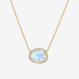 Diamond Moonstone Necklace Zoe Lev Jewelry