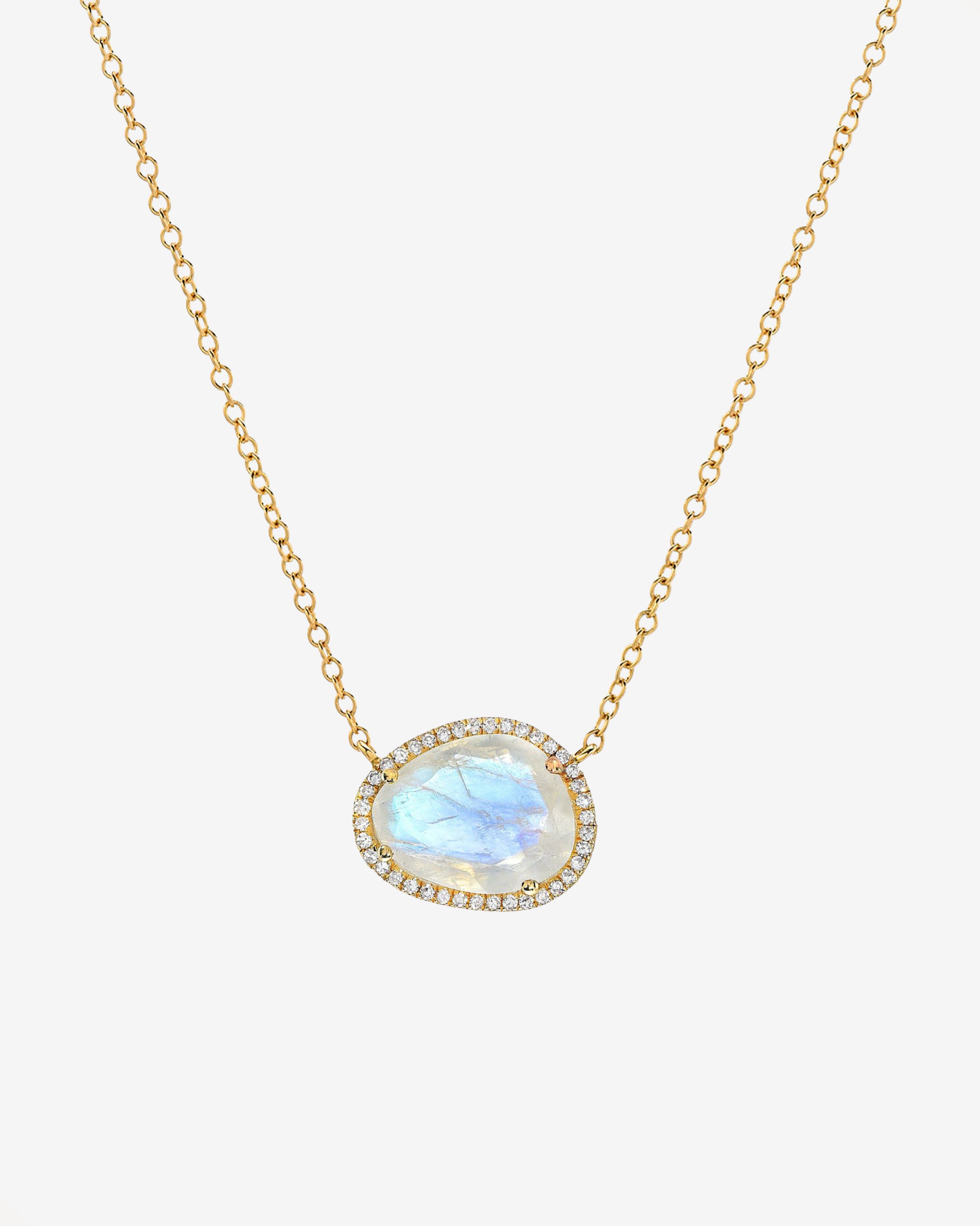 Diamond Moonstone Necklace Zoe Lev Jewelry