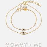 Diamond & Sapphire Evil Eye Bracelets - Mommy + Me Zoe Lev Jewelry