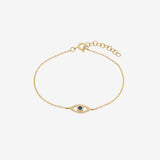 Diamond and Sapphire Evil Eye Bracelet Zoe Lev Jewelry