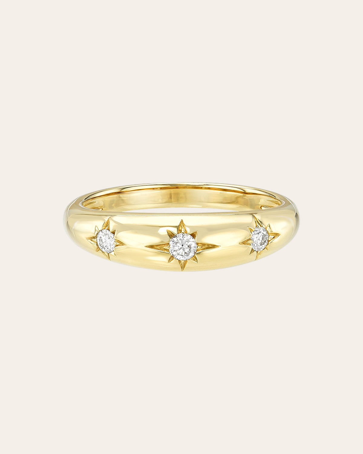 Domed Starburst Ring Zoe Lev Jewelry