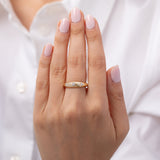 Domed Starburst Ring Zoe Lev Jewelry