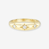 Domed Starburst Ring Zoe Lev Jewelry
