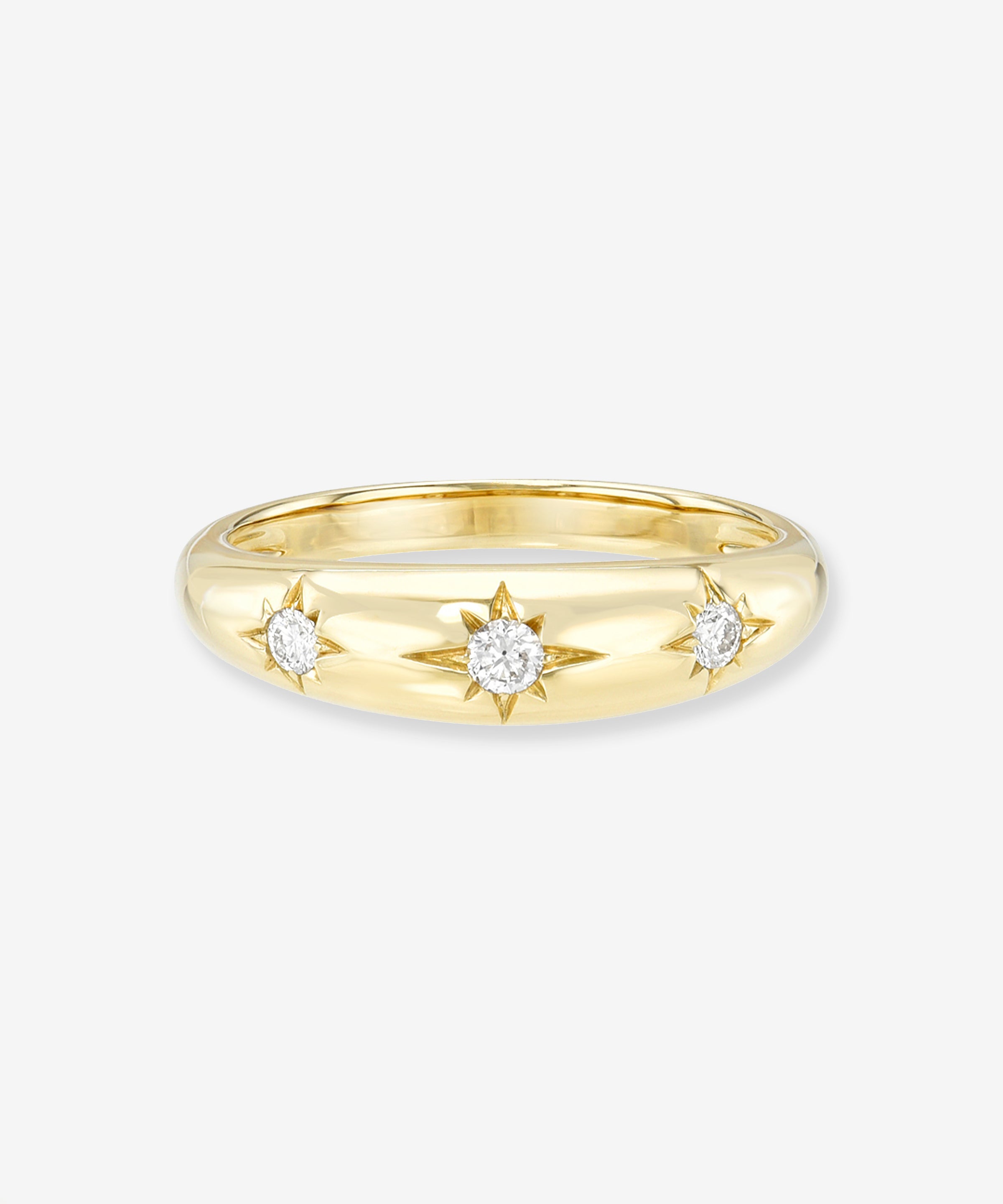 Domed Starburst Ring Zoe Lev Jewelry