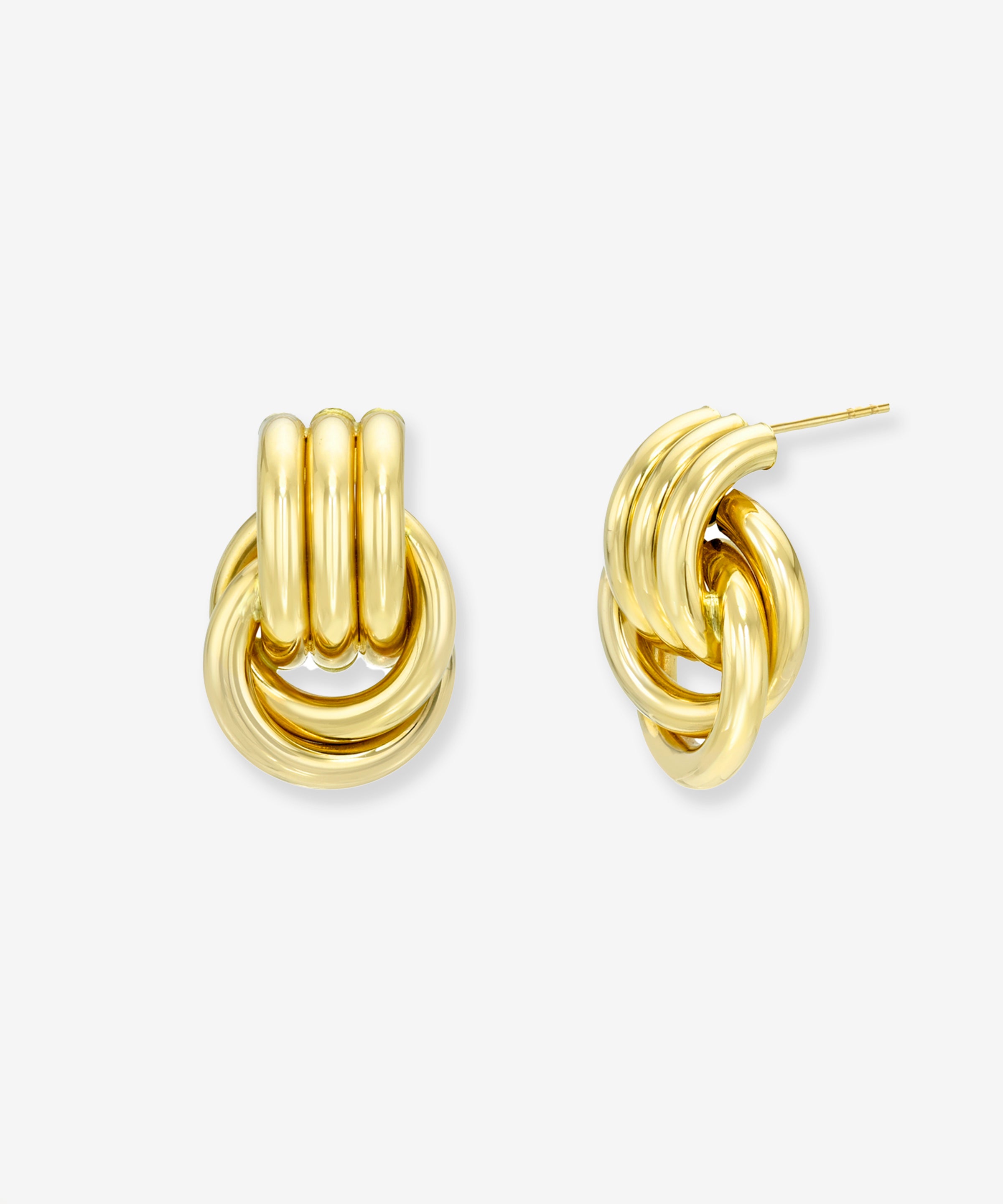 14k Gold Knot Studs Hoops & Huggies Zoe Lev Jewelry