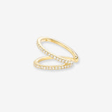 Double Diamond Ear Cuff Zoe Lev Jewelry