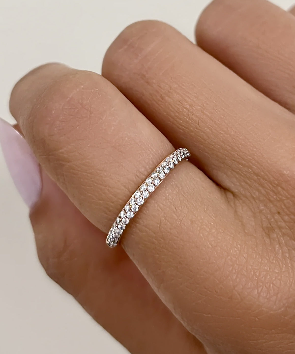 Double Row Diamond Band SAMPLE SALE Zoe Lev Jewelry
