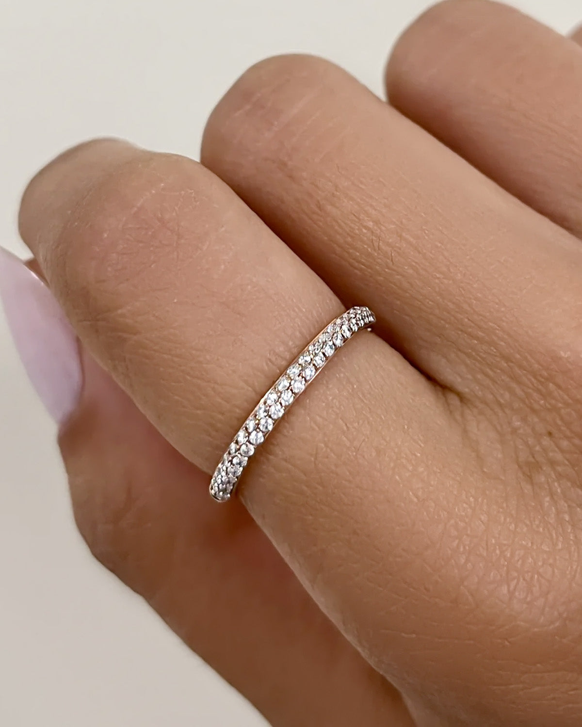 Double Row Diamond Band SAMPLE SALE Zoe Lev Jewelry