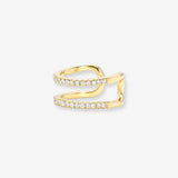 Double Row Diamond Ear Cuff Zoe Lev Jewelry
