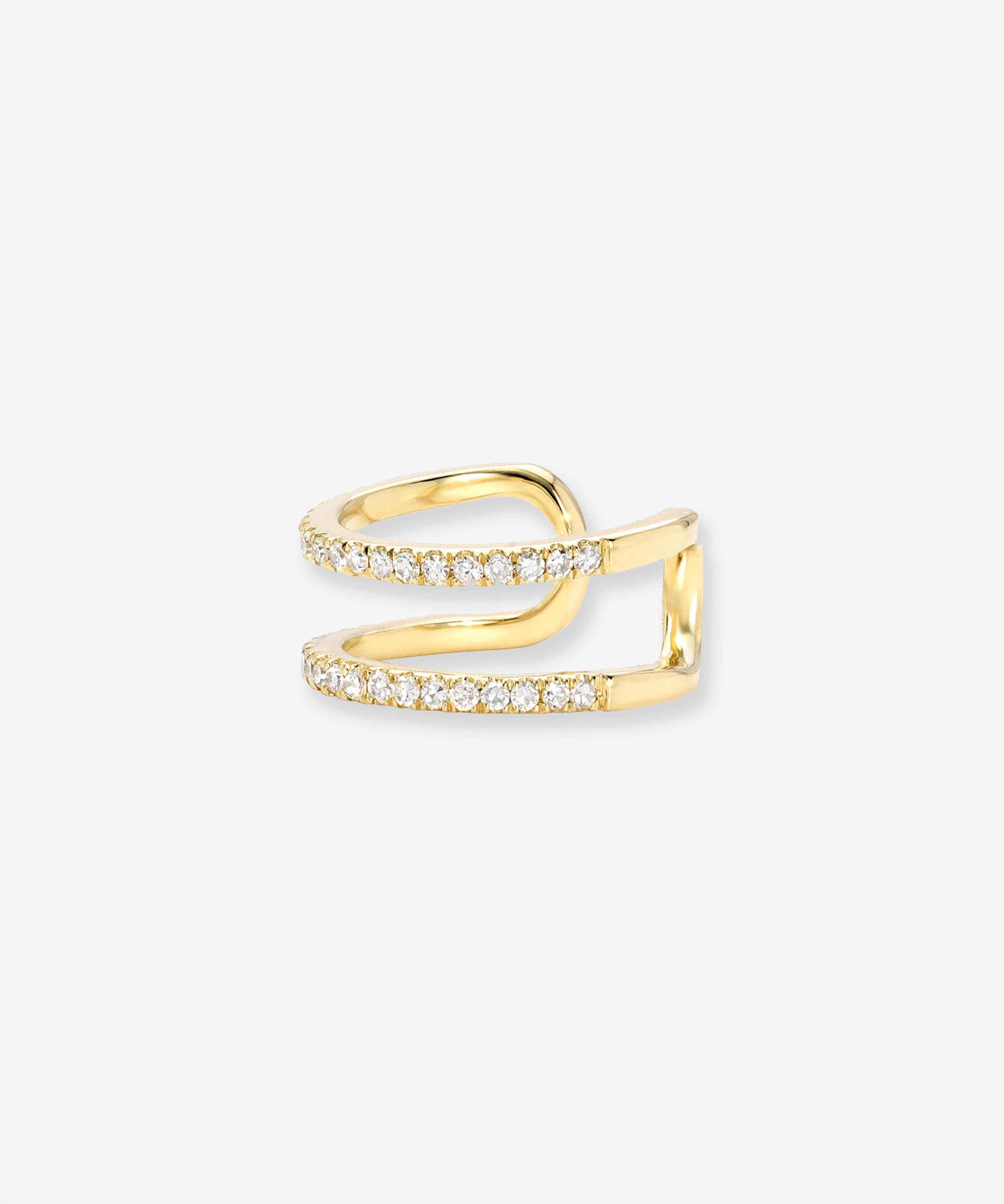 Double Row Diamond Ear Cuff Zoe Lev Jewelry