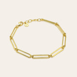 Elongated Paper Clip Chain Bracelet Vermeil Zoe Lev Jewelry