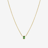 Emerald Cut Emerald Necklace Zoe Lev Jewelry