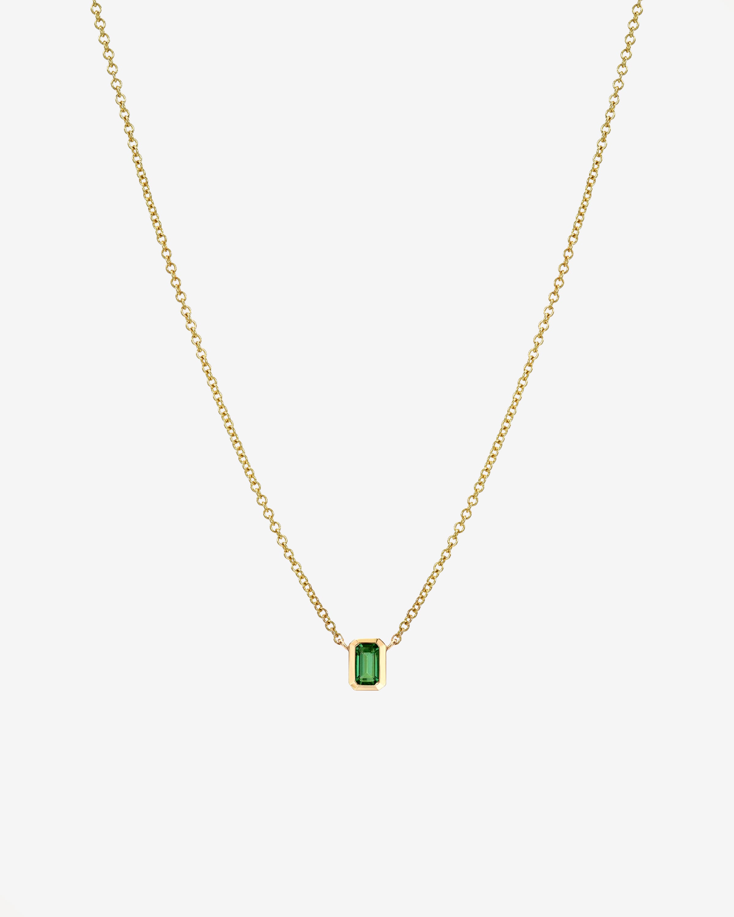 Emerald Cut Emerald Necklace Zoe Lev Jewelry
