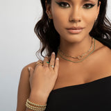 3 Prong Emerald Tennis Necklace Zoe Lev Jewelry