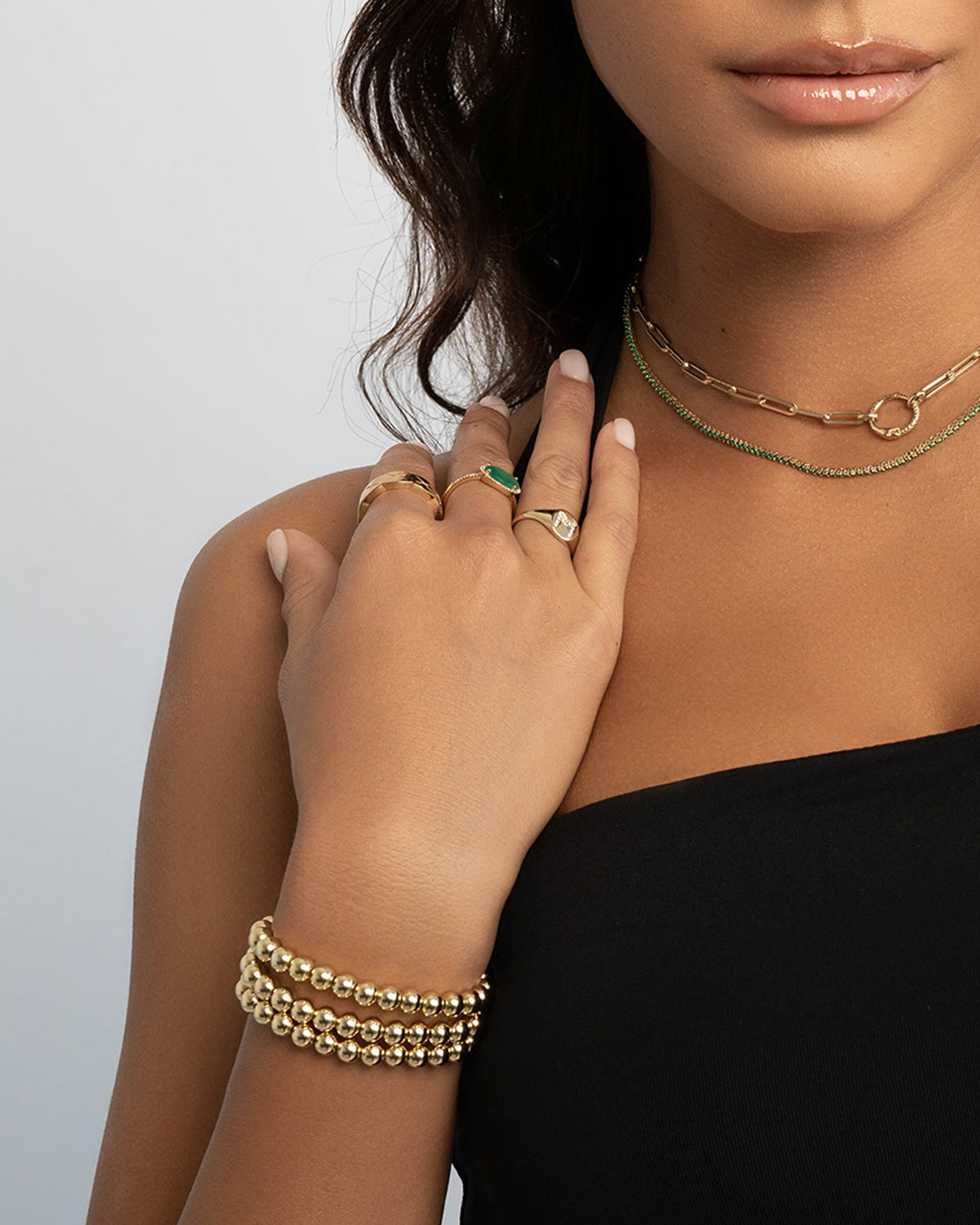 6mm Gold Bead Bracelet Zoe Lev Jewelry