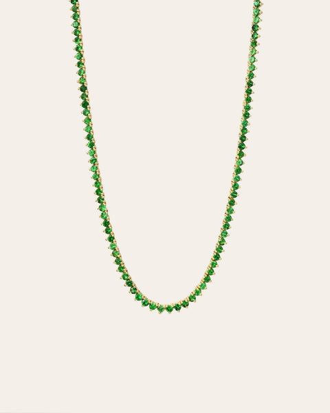 よつ葉 スマートフォンチェーン　ZOE　GREEN EmeraldTennisNecklace_grande.