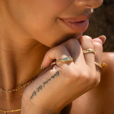 Signet Heart Ring Vermeil Zoe Lev Jewelry